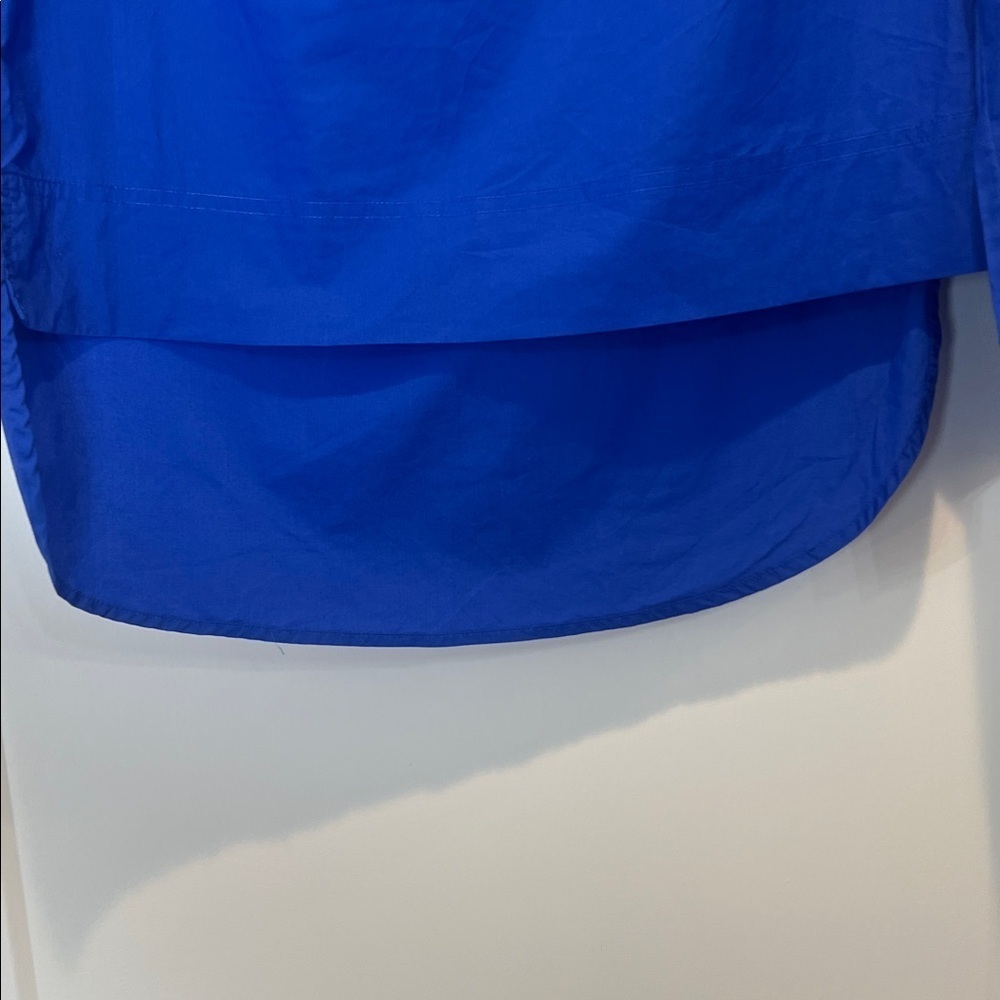 J. Crew Royal Blue Button-Detail Blouse size 2. - Picture 3 of 10